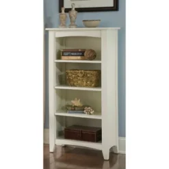 48" Shaker Cottage 4 Shelf Bookcase Ivory - Alaterre Furniture