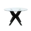 Amalie Round Dining Table Black - Steve Silver Co.