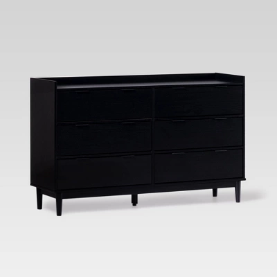 Mid-Century Modern Solid Wood 6 Drawer Double Dresser - Saracina Home 2 Mid-Century Modern Solid Wood 6 Drawer Double Dresser - Saracina Home - Image 2