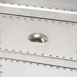 Serge Metal 1 Door Accent Storage Cabinet Silver - Baxton Studio -Cheap Furniture Store GUEST f868dc65 7cde 4393 9e3f 894d36516177