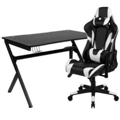 Emma And Oliver Gaming Bundle-Desk, Cup Holder/Headphone Hook & Reclining Chair -Cheap Furniture Store GUEST fb426006 b15c 47df acb3 7e9333fafd70
