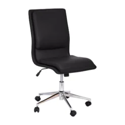 Merrick Lane Mid-Back Armless Home Office Chair With Height Adjustable Swivel Seat And Five Star Chrome Base -Cheap Furniture Store GUEST fcce5e8f 45d7 4b28 86c9 6ac1d83a9f26